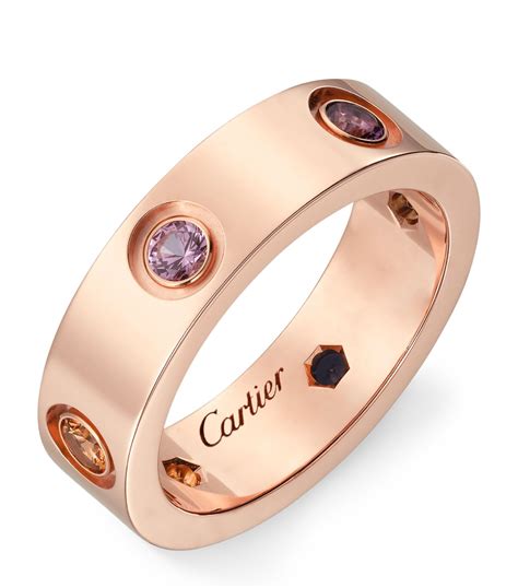 cartier rose gold love rings